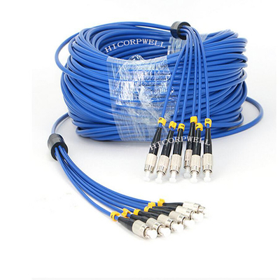 Imperméabilisez le câble optique de fibre de mode unitaire de 4 noyaux, corde de correction 3m duplex extérieure de fibre